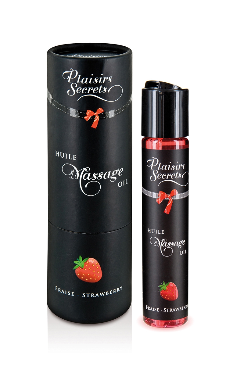Huile de massage gourmande - Fraise 1 Huile de massage gourmande - Fraise