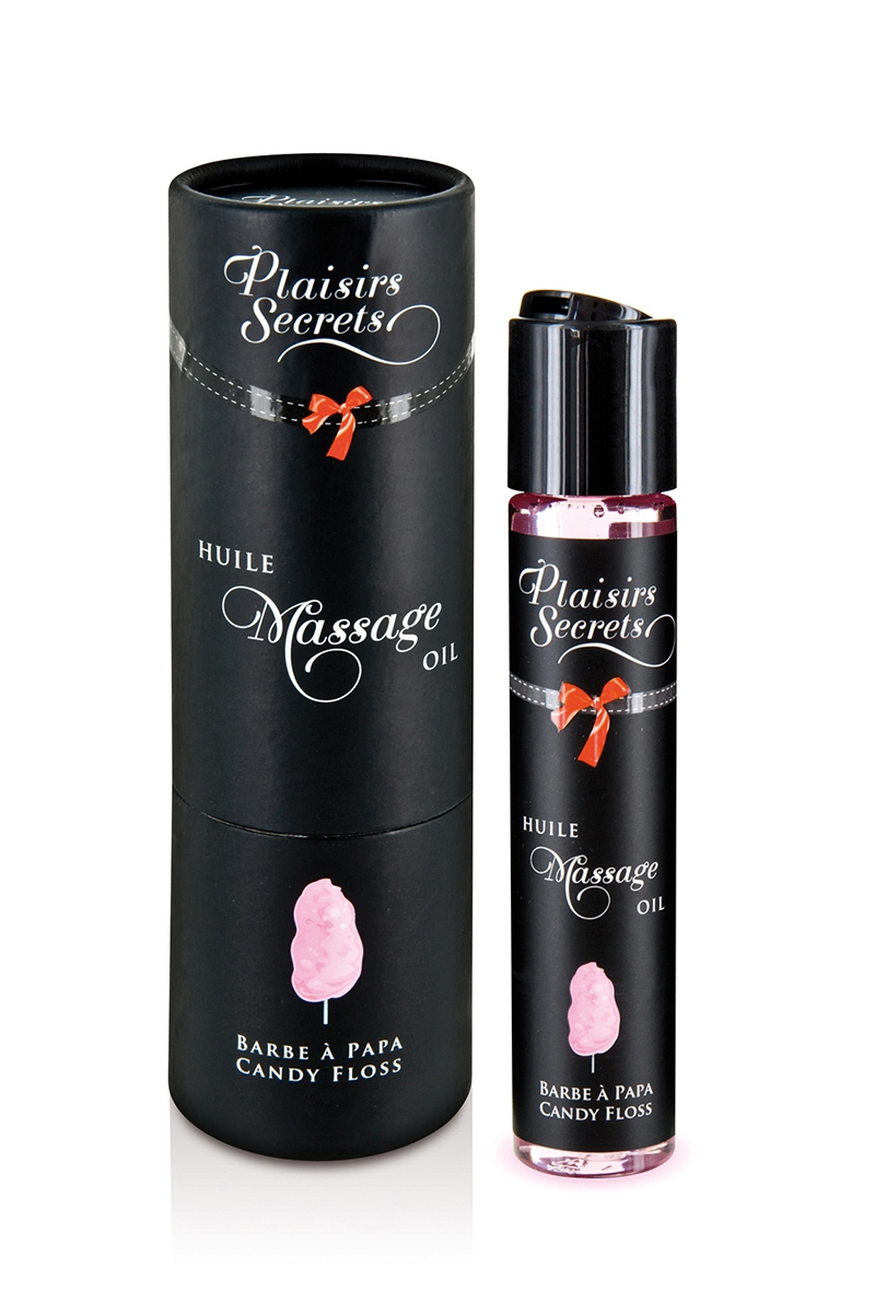 Huile de massage gourmande - Barbe a papa 1 Huile de massage gourmande - Barbe a papa