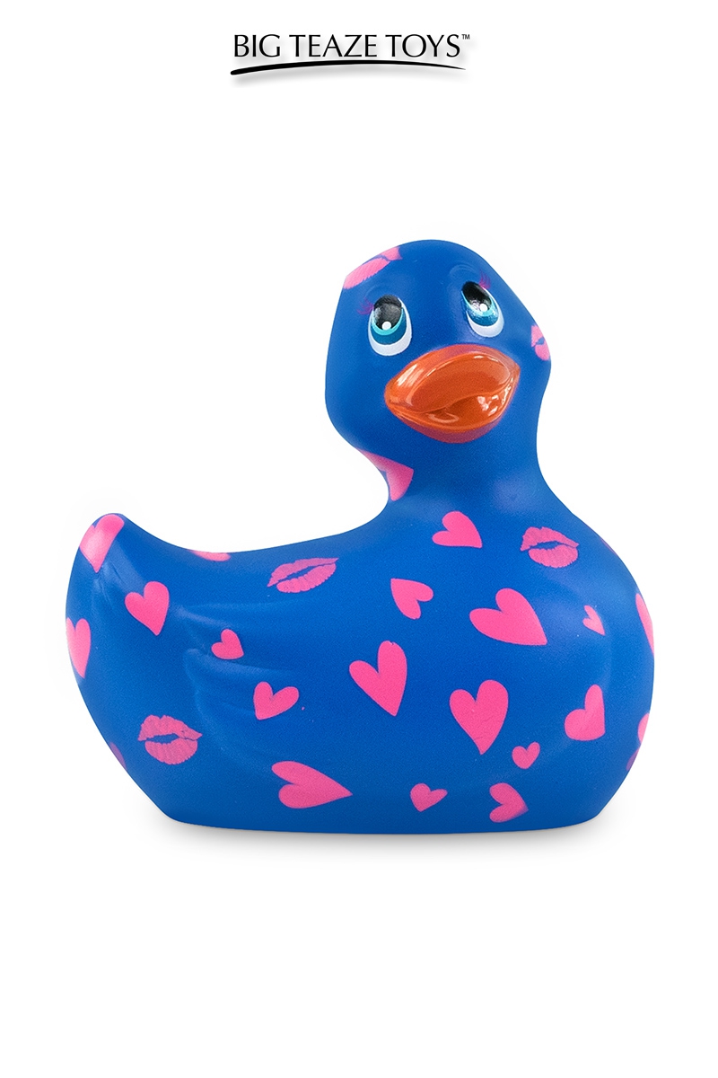 Mini canard vibrant Romance bleu et rose 1 Mini canard vibrant Romance bleu et rose