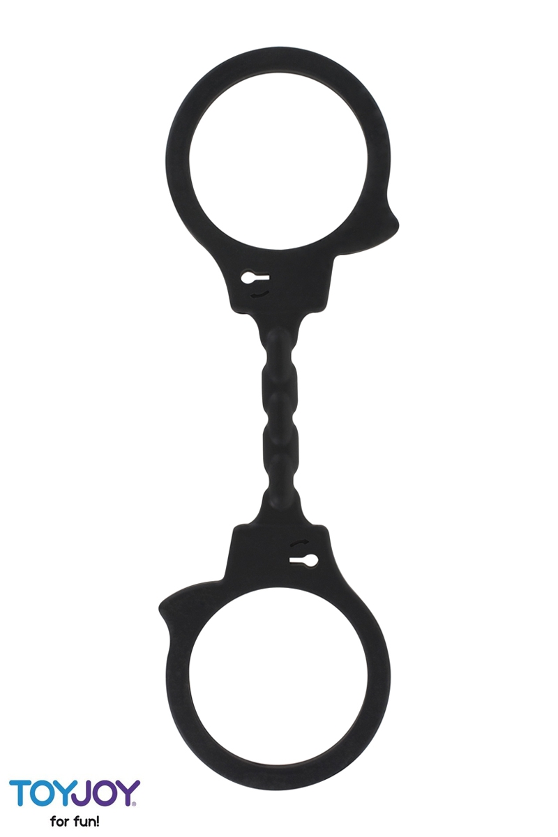 Menottes silicone stretchy - noir 1 Menottes silicone stretchy - noir