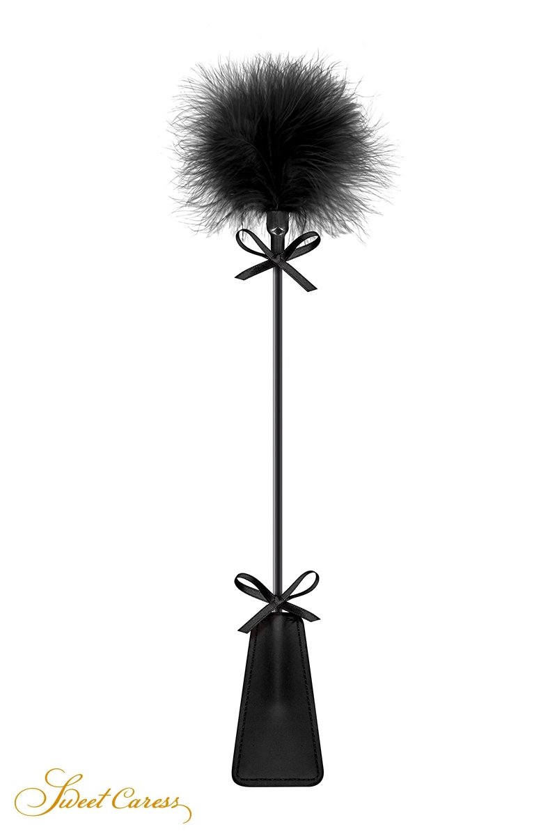 Tapette avec pompon noir - Sweet Caress 1 Tapette avec pompon noir - Sweet Caress