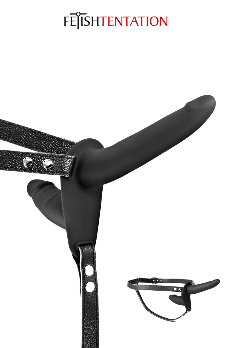 Double gode ceinture noir - Fetish Tentation 1 Double gode ceinture noir - Fetish Tentation