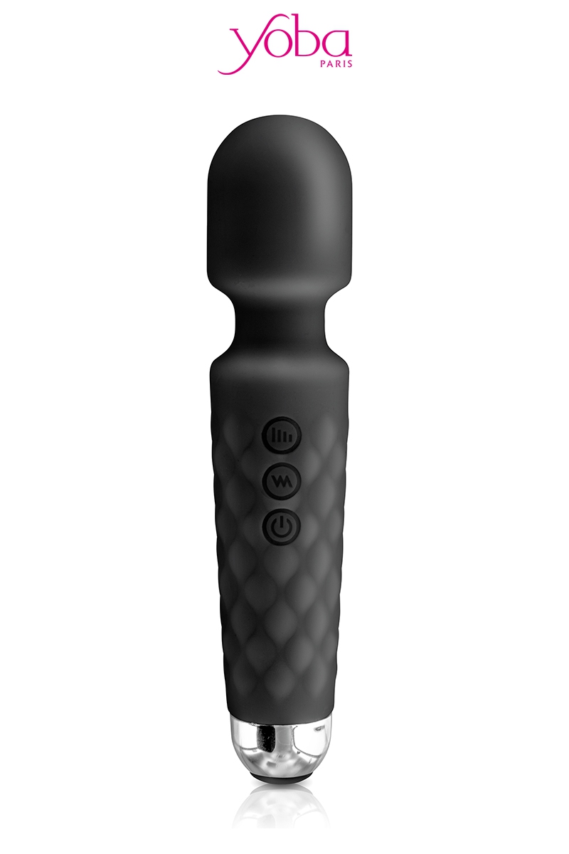 Vibro Love Wand rechargeable noir - Yoba 1 Vibro Love Wand rechargeable noir - Yoba