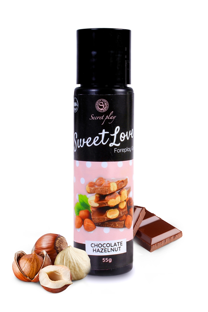 Lubrifiant comestible chocolat-noisette - 60ml 1 Lubrifiant comestible chocolat-noisette - 60ml