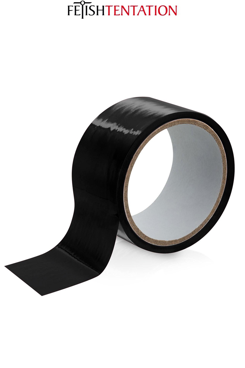 Ruban de soumission noir 15m - Fétish Tentation 1 Ruban de soumission noir 15m - Fétish Tentation
