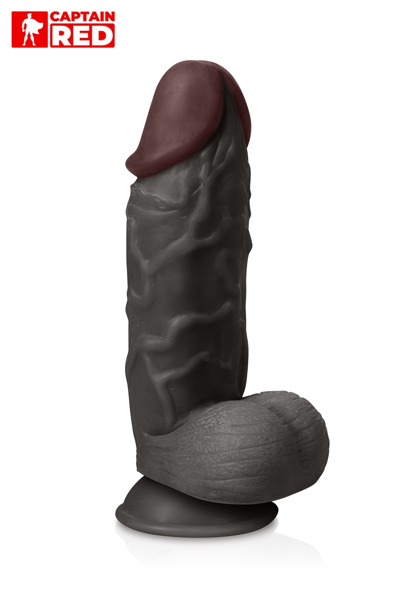 Gode XXL The Strong Black 26 x 6,5 cm - Captain Red 1 Gode XXL The Strong Black 26 x 6,5 cm - Captain Red