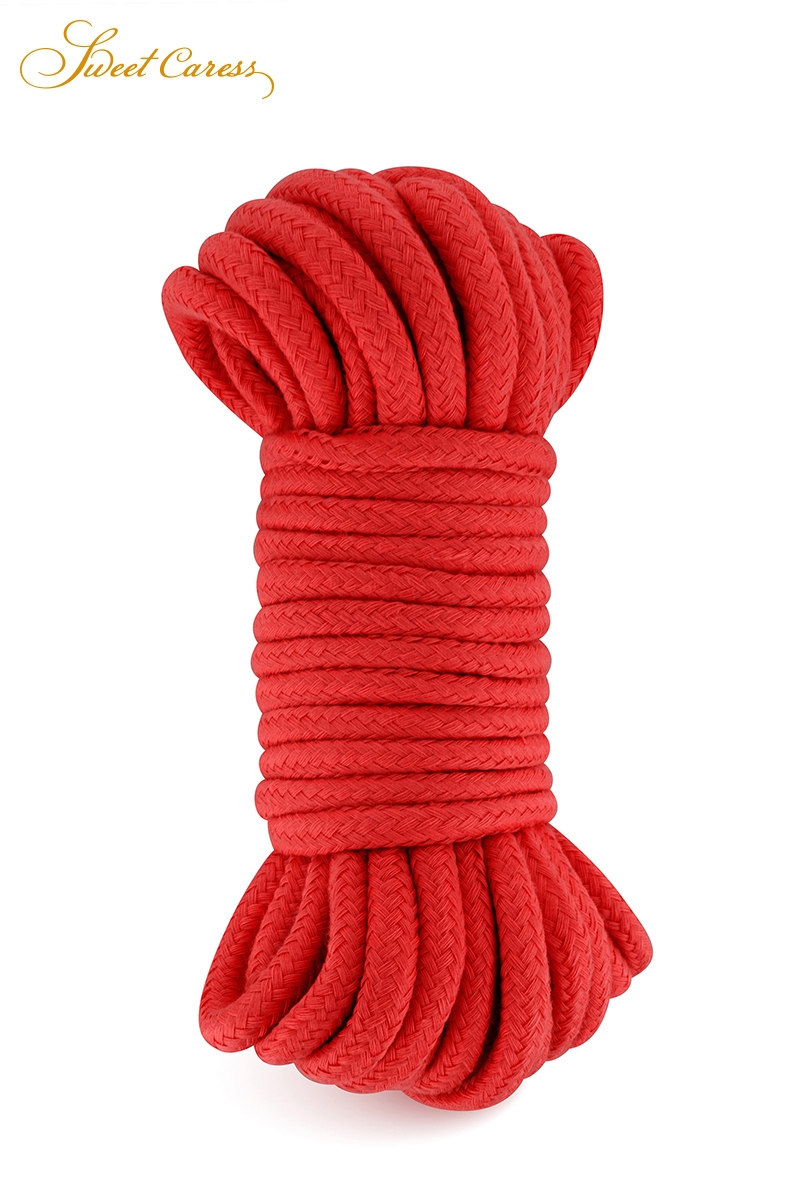 Corde de bondage rouge 10m - Sweet Caress 1 Corde de bondage rouge 10m - Sweet Caress