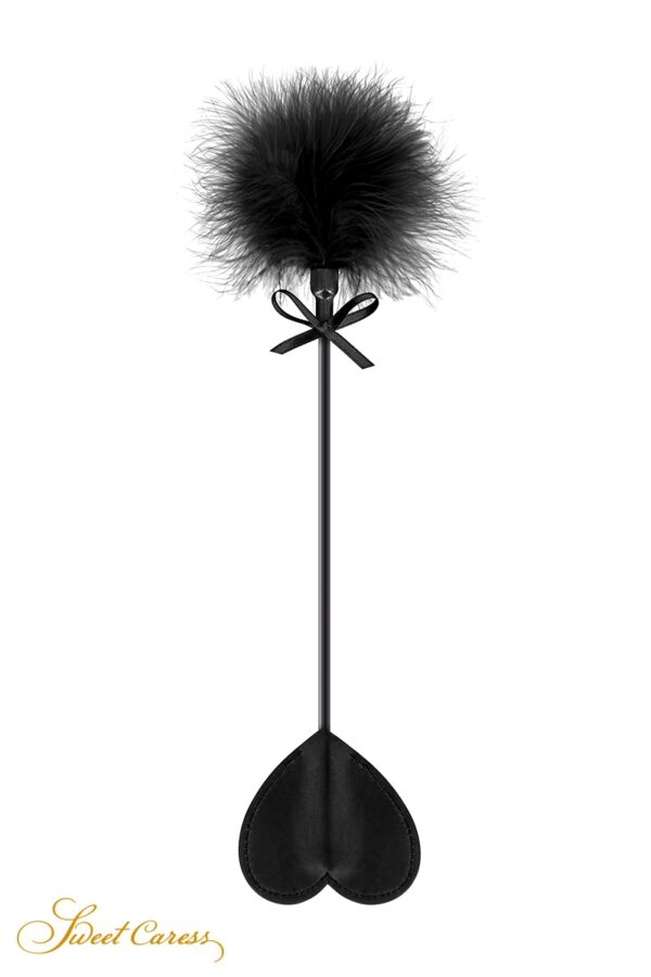 18701-1730395614.jpg Tapette coeur avec pompon noir - Sweet Caress