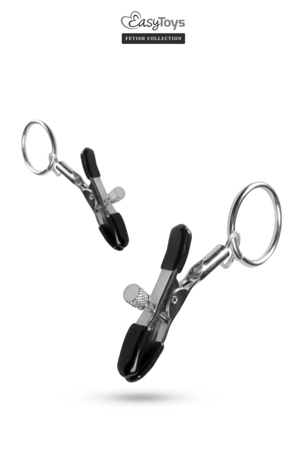 18760-1730395769.jpg Pinces à tétons avec anneau - Easytoys Fetish Collection