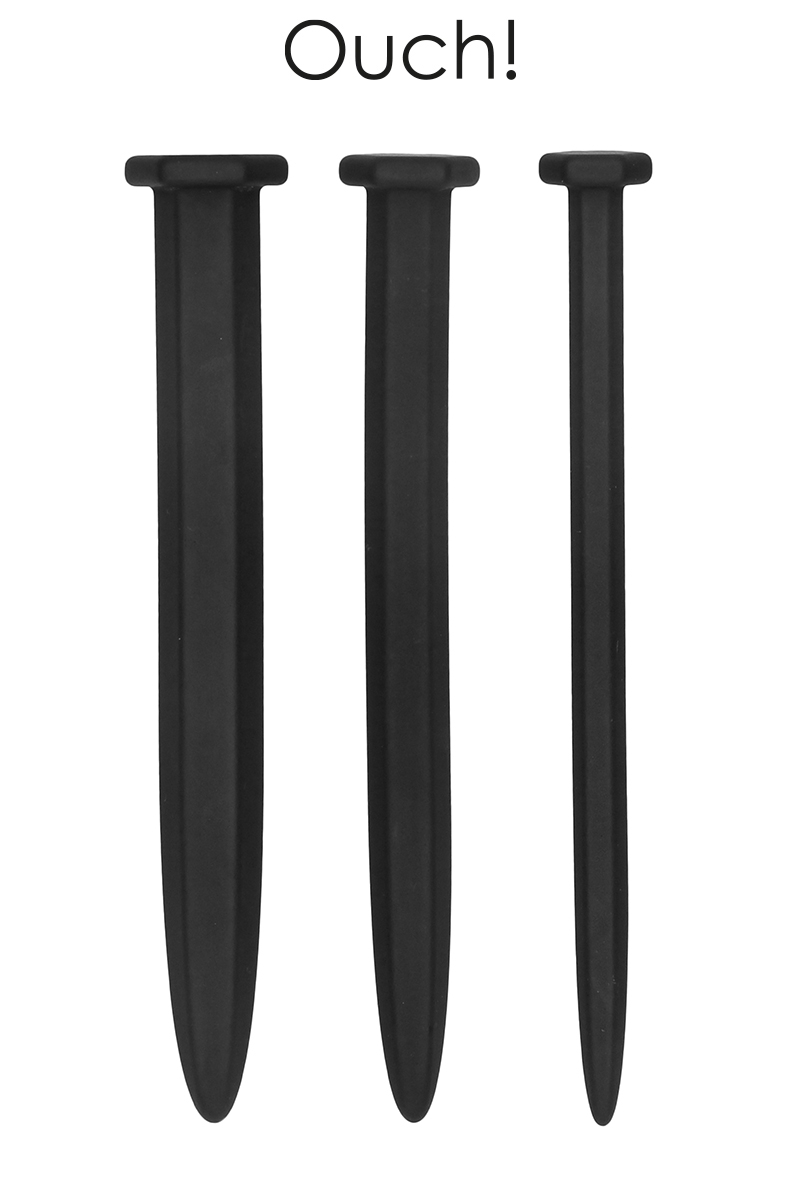 Set de 3 plugs urétraux Grands clous - Ouch! 1 Set de 3 plugs urétraux Grands clous - Ouch!