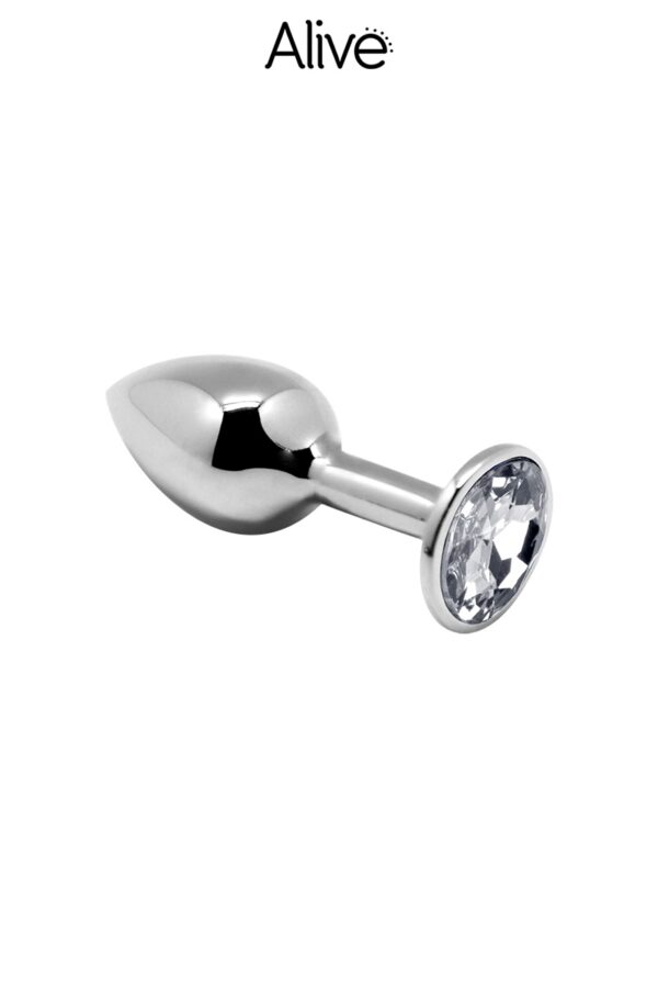 19154-1730396681.jpg Plug métal bijou transparent M - Alive