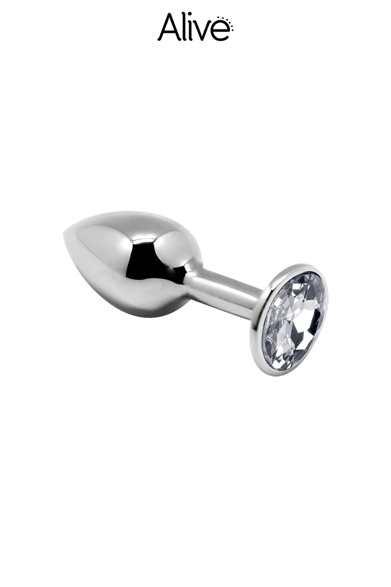 Plug métal bijou transparent M - Alive 1 Plug métal bijou transparent M - Alive