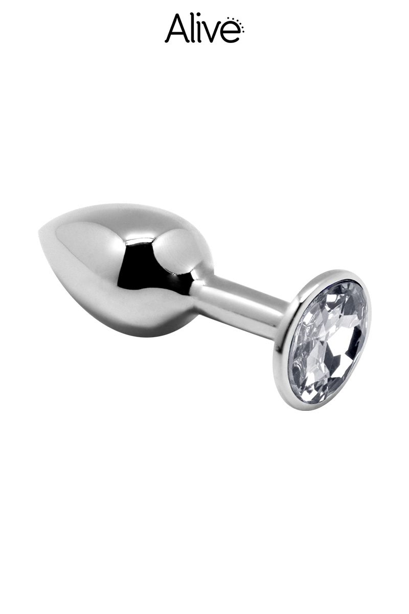 Plug métal bijou transparent L - Alive 1 Plug métal bijou transparent L - Alive