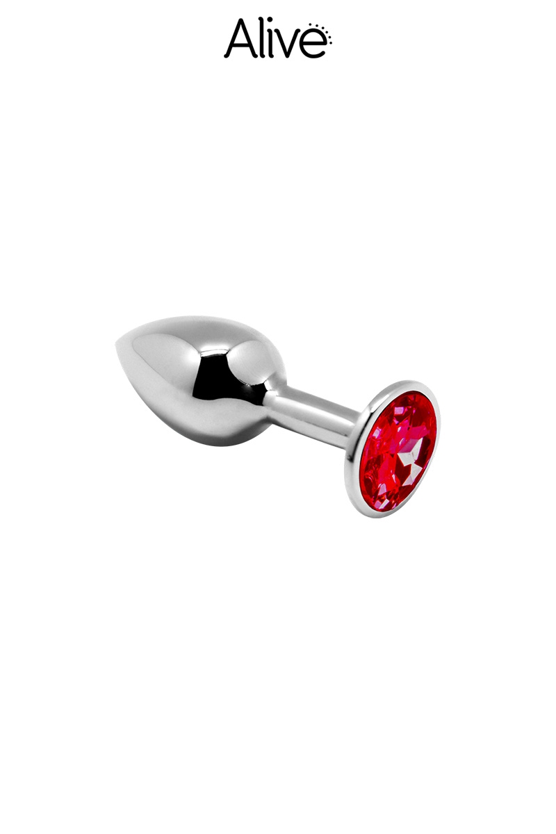 Plug métal bijou rouge S - Alive 1 Plug métal bijou rouge S - Alive