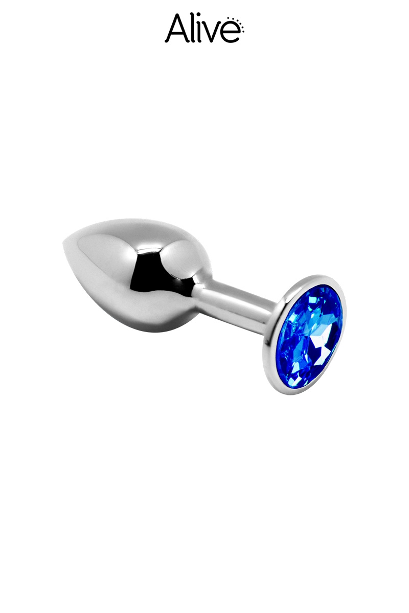 Plug métal bijou bleu M - Alive 1 Plug métal bijou bleu M - Alive