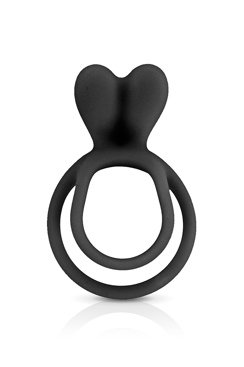 Double Cockring noir Glamy 1 Double Cockring noir Glamy