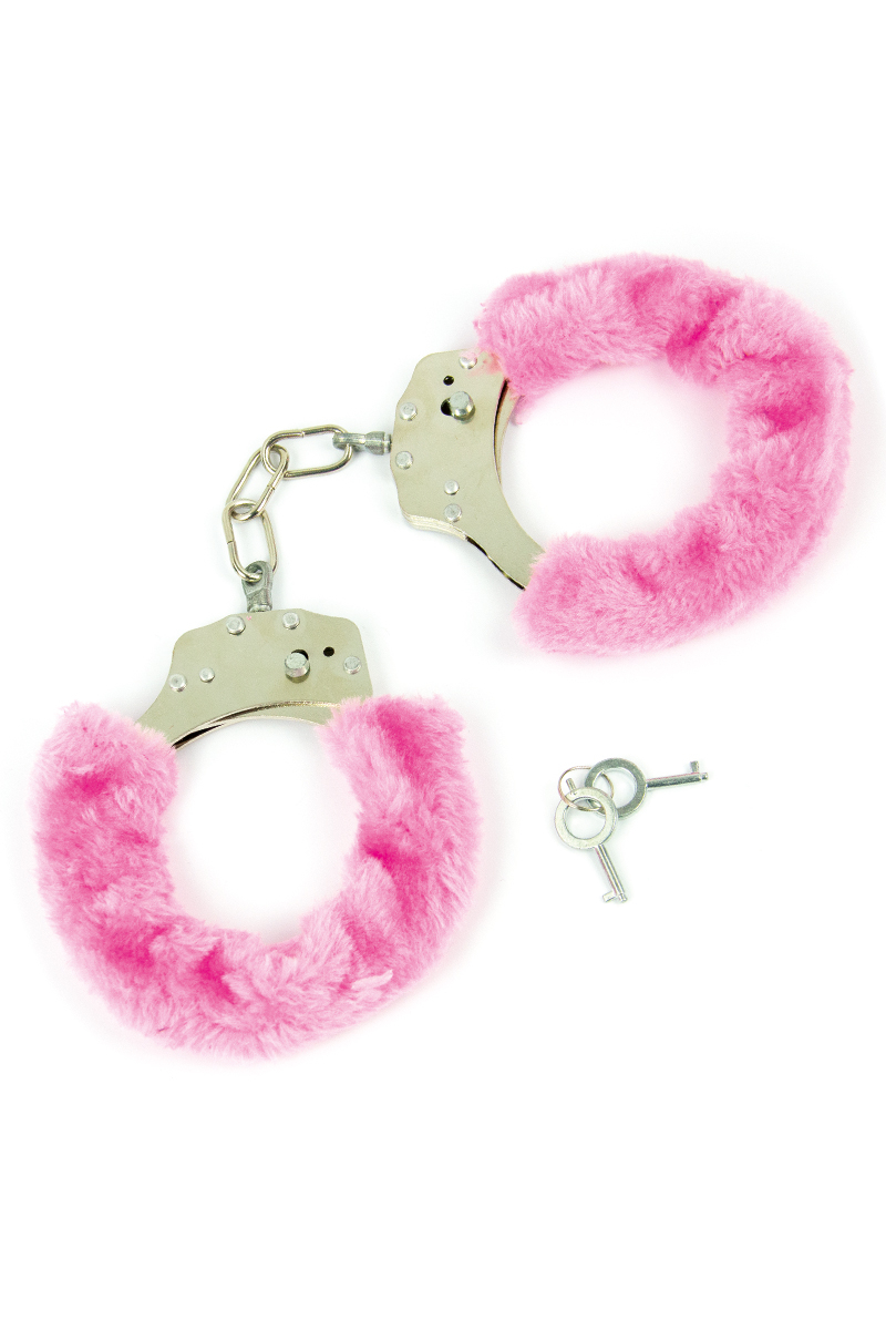 Menottes fourrure rose - Litolu 1 Menottes fourrure rose - Litolu