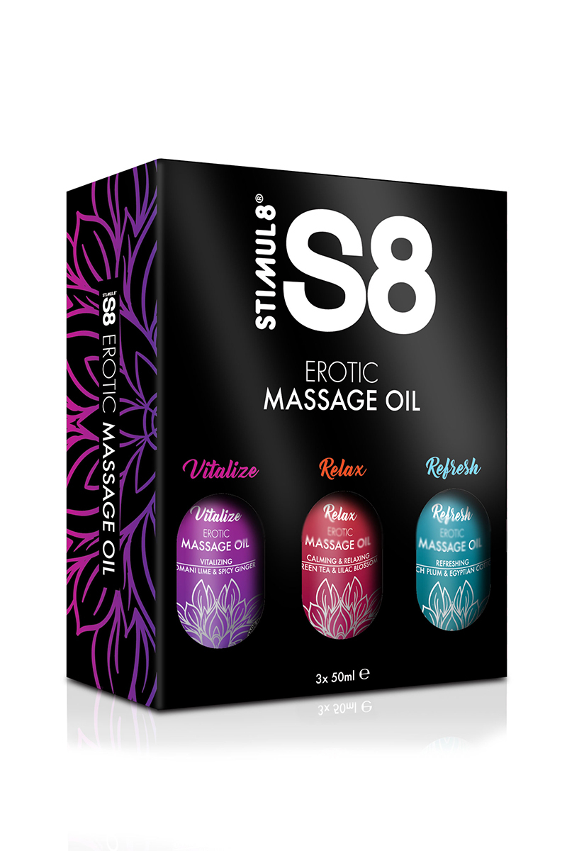 Coffret huiles de massage S8 3x50ml 1 Coffret huiles de massage S8 3x50ml
