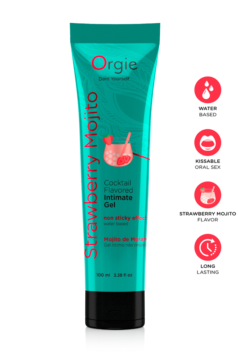 Gel intime Lube Tube Cocktail Fraise Mojito 100ml 1 Gel intime Lube Tube Cocktail Fraise Mojito 100ml