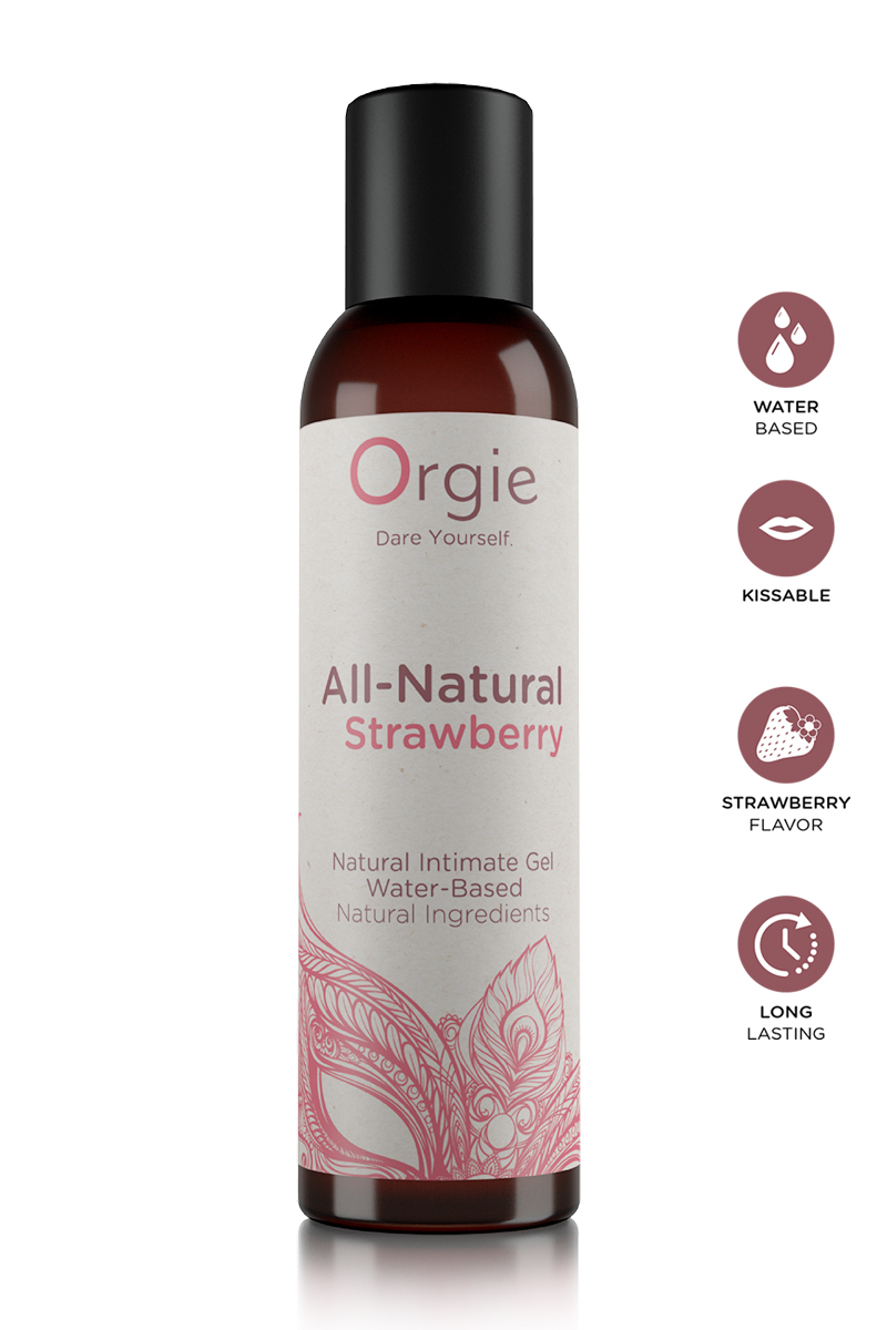 Gel intime naturel All Natural fraise 150ml 1 Gel intime naturel All Natural fraise 150ml