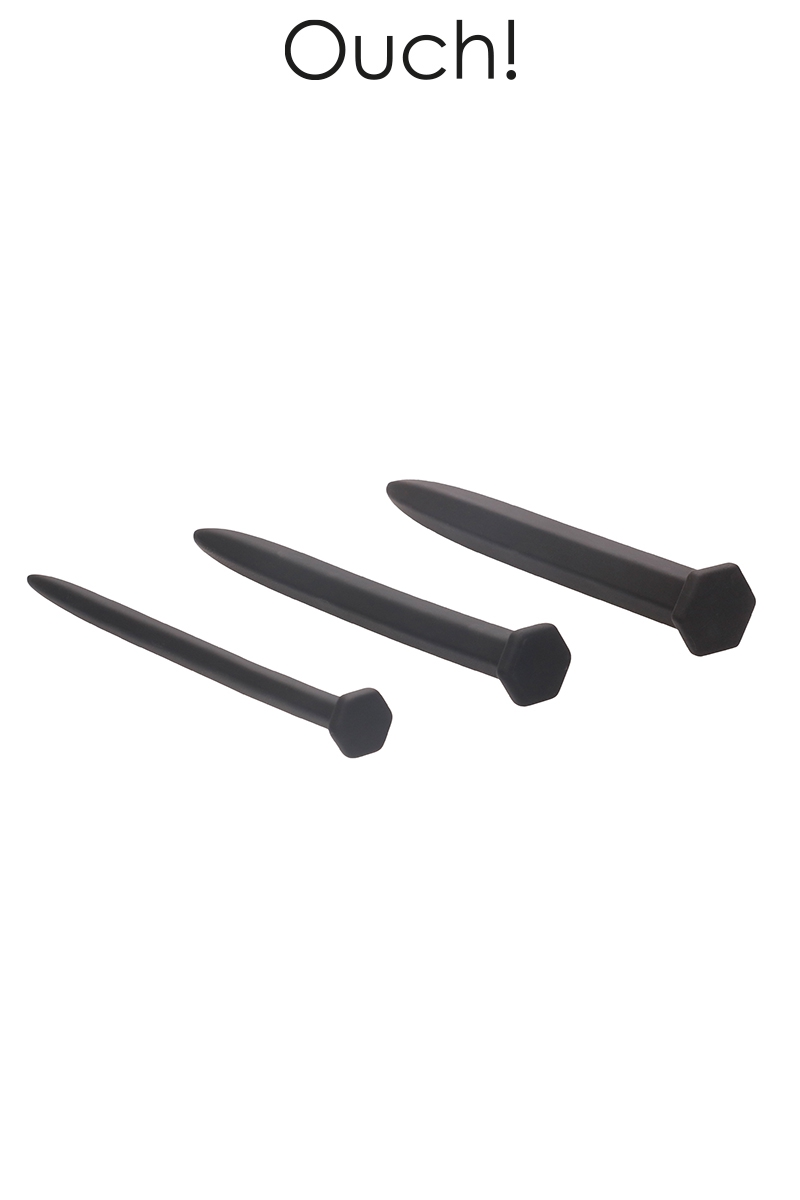 Set de 3 plugs urétraux Grands clous - Ouch! 2 Set de 3 plugs urétraux Grands clous - Ouch! – Image 2