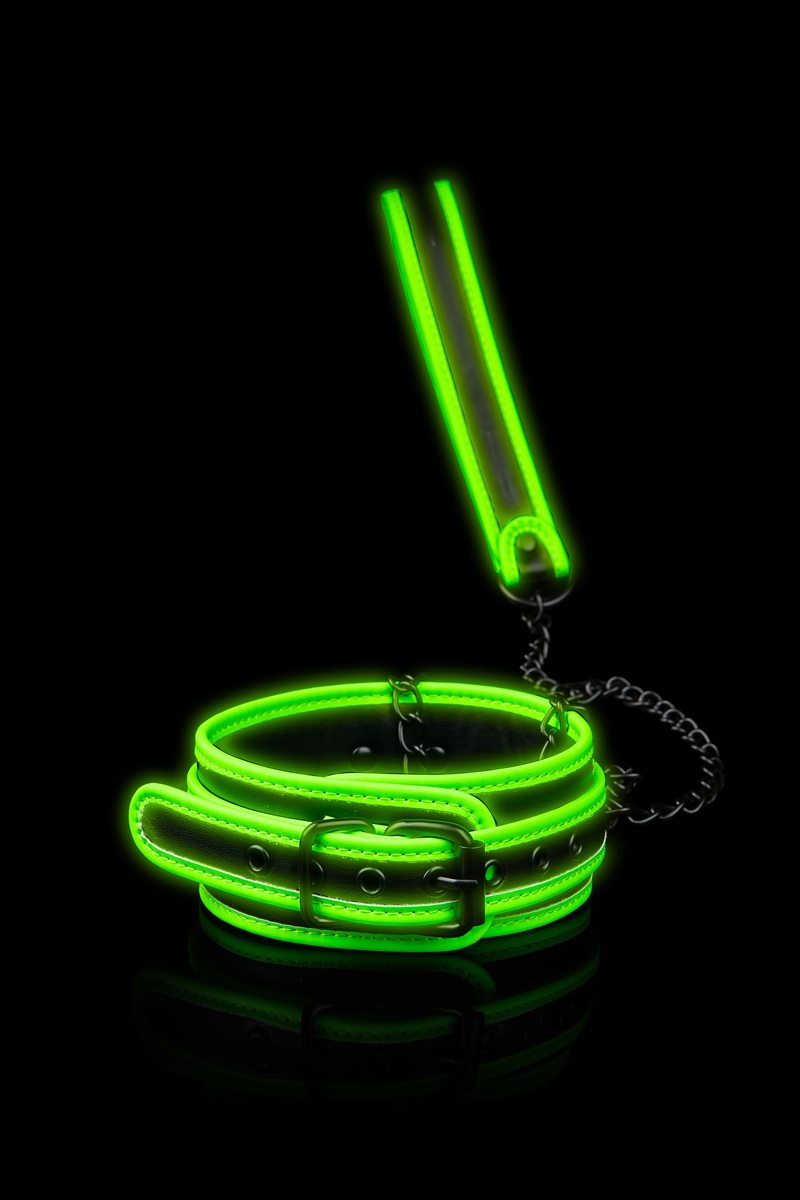 Collier et laisse phosphorescents - Ouch 2 Collier et laisse phosphorescents - Ouch – Image 2