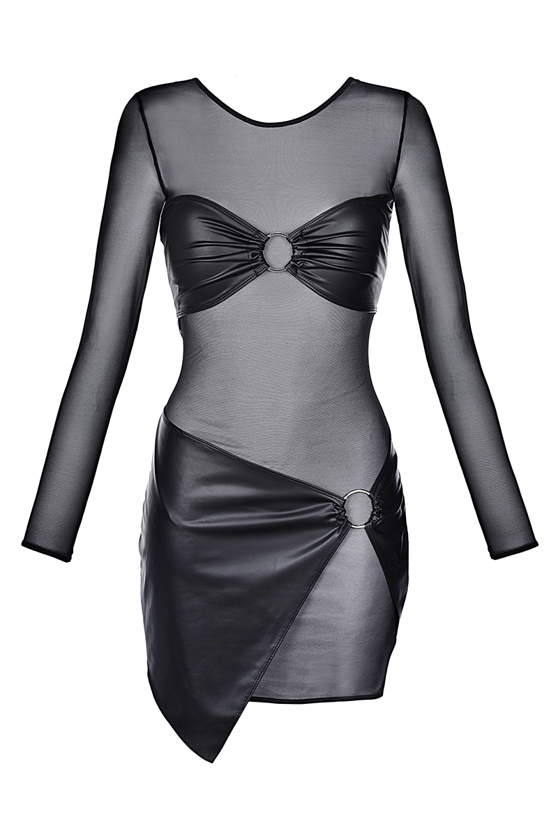 Robe noire V-9219 - Axami 2 Robe noire V-9219 - Axami – Image 2