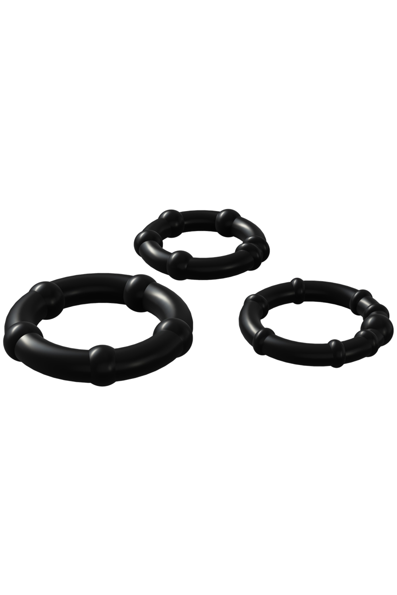 Set 3 Cockrings noir Babooom - Wooomy 2 Set 3 Cockrings noir Babooom - Wooomy – Image 2