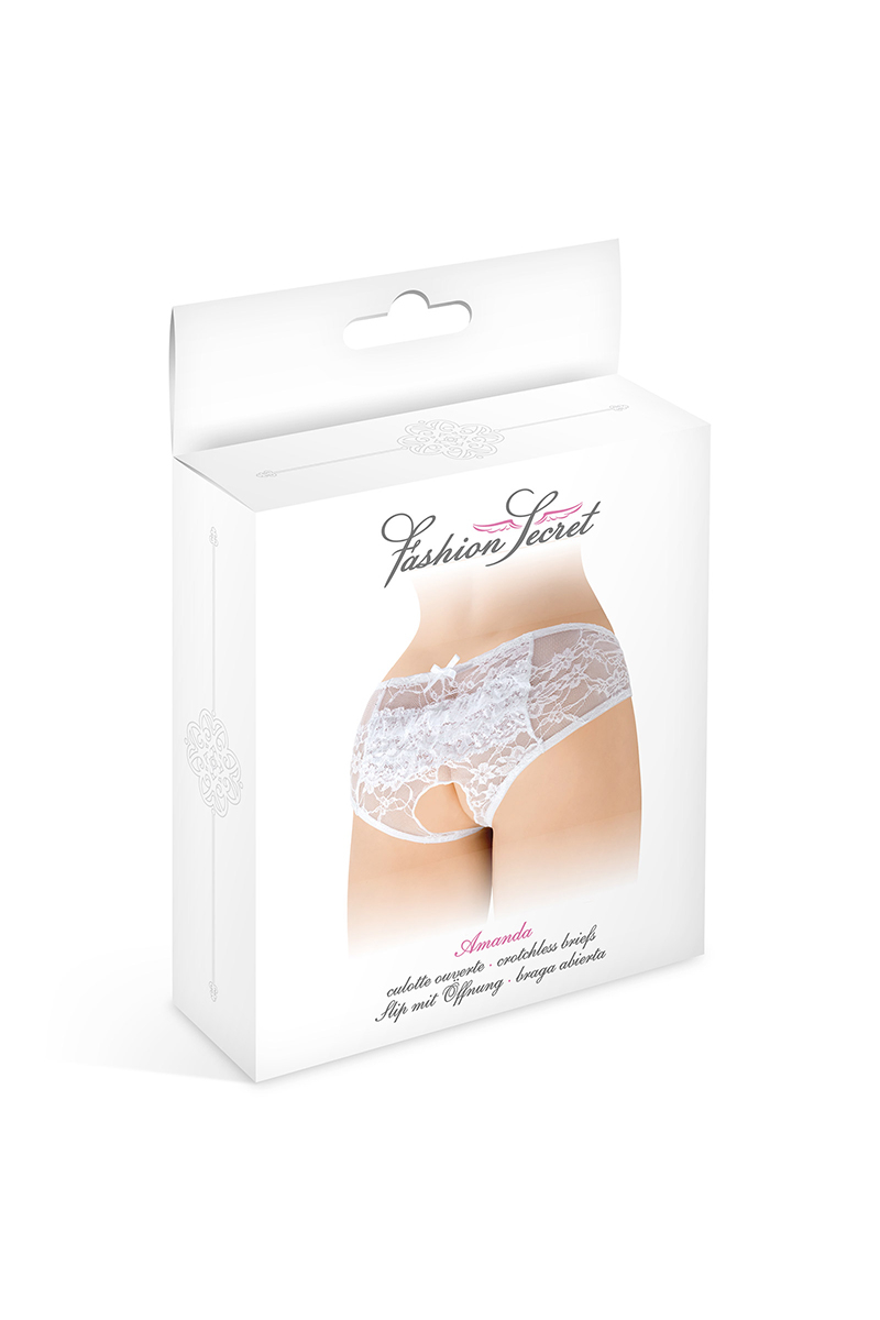 Culotte ouverte blanche Amanda - Fashion Secret 2 Culotte ouverte blanche Amanda - Fashion Secret – Image 2