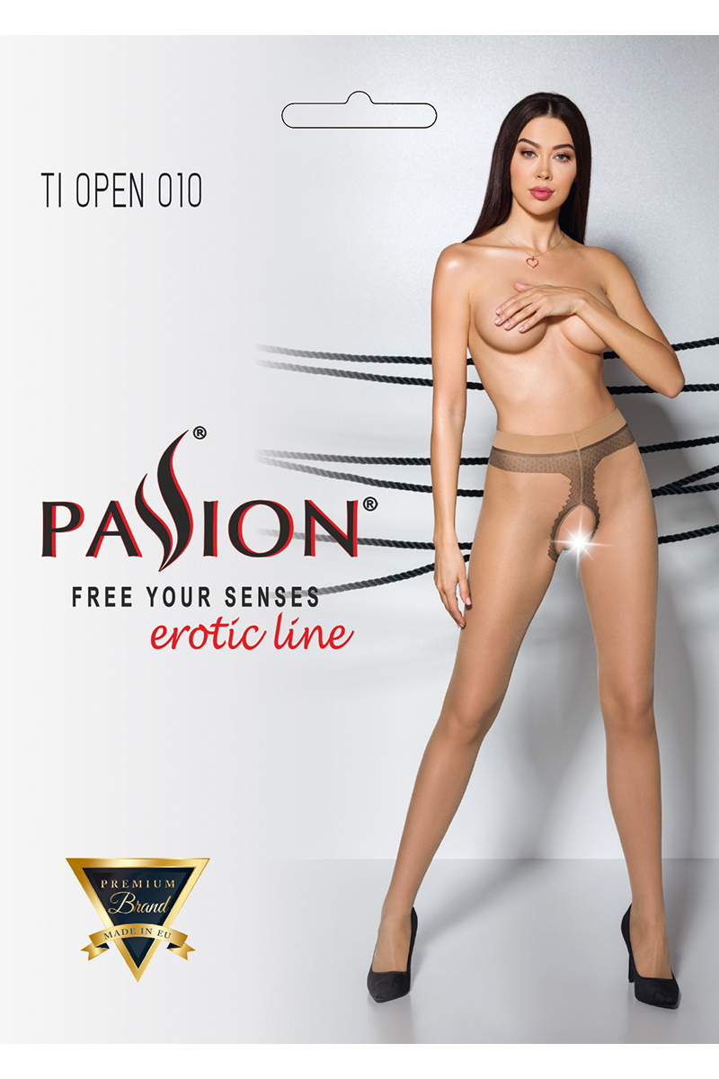 Collants ouverts TI010 20 deniers - beige 2 Collants ouverts TI010 20 deniers - beige – Image 2