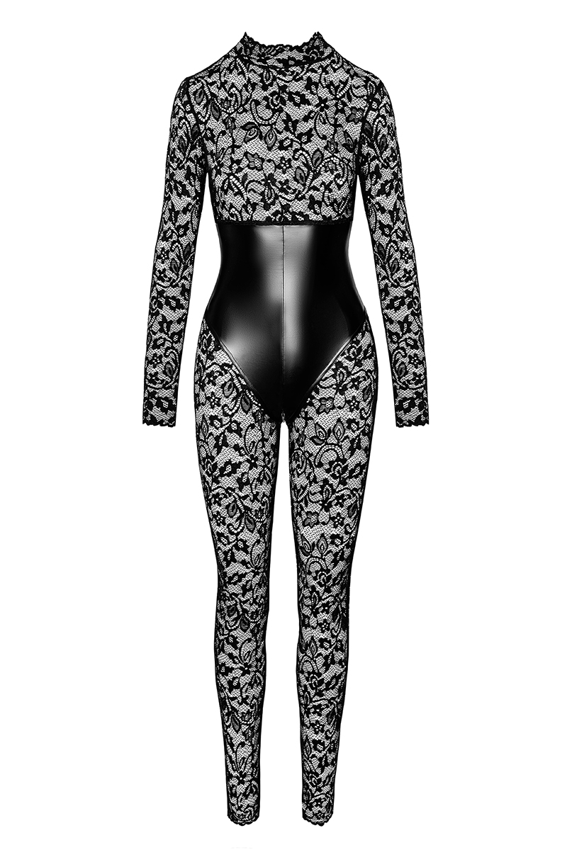 Combinaison corset Enigma F299 dentelle et wetlook 2 Combinaison corset Enigma F299 dentelle et wetlook – Image 2