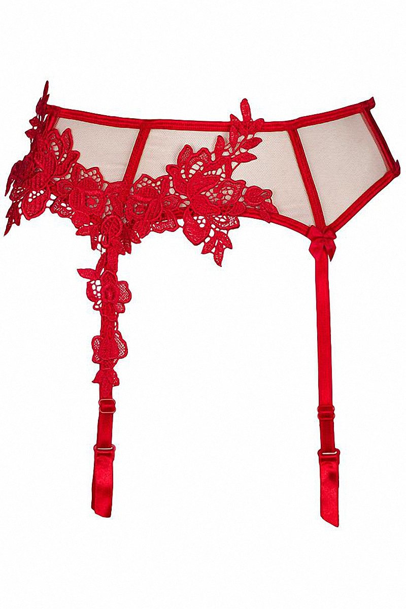 Porte-jarretelles rouge V-8862 - Axami 2 Porte-jarretelles rouge V-8862 - Axami – Image 2