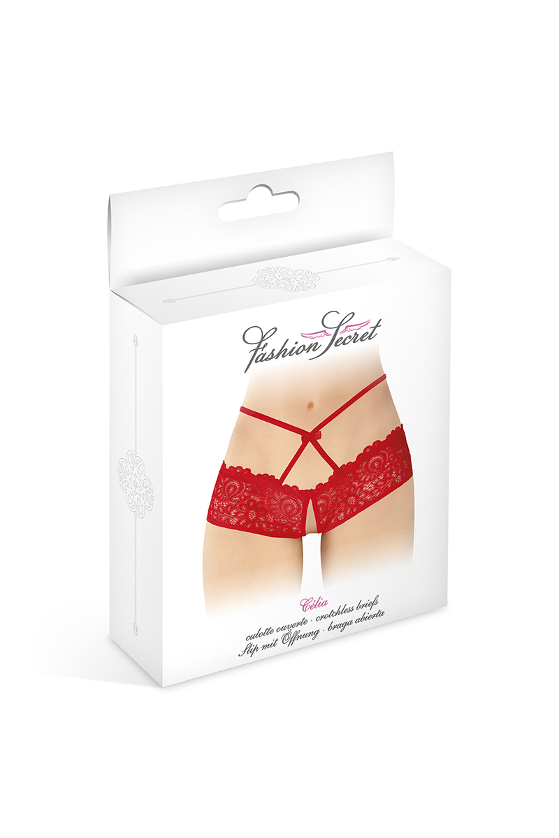 Culotte ouverte rouge Celia - Fashion Secret 2 Culotte ouverte rouge Celia - Fashion Secret – Image 2