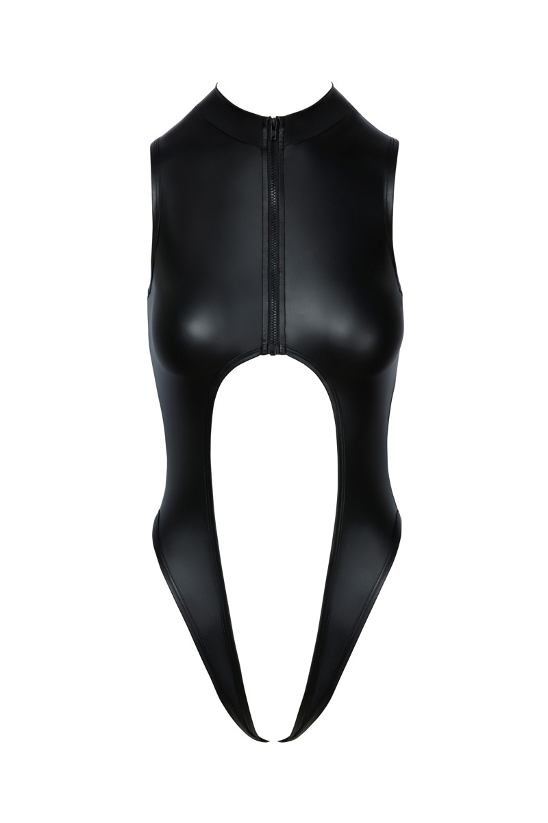 Body noir ouvert à l'entrejambe - Cotelli Lingerie 2 Body noir ouvert à l'entrejambe - Cotelli Lingerie – Image 2