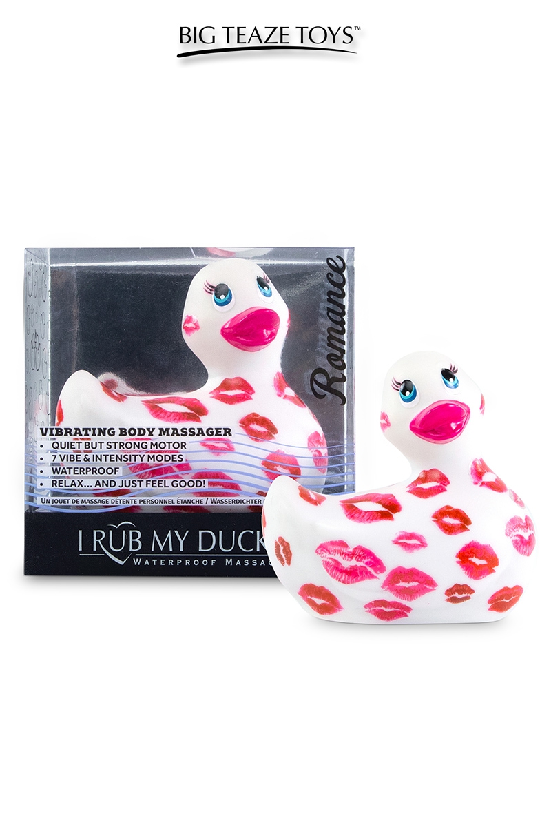 Mini canard vibrant Romance blanc et rose 2 Mini canard vibrant Romance blanc et rose – Image 2