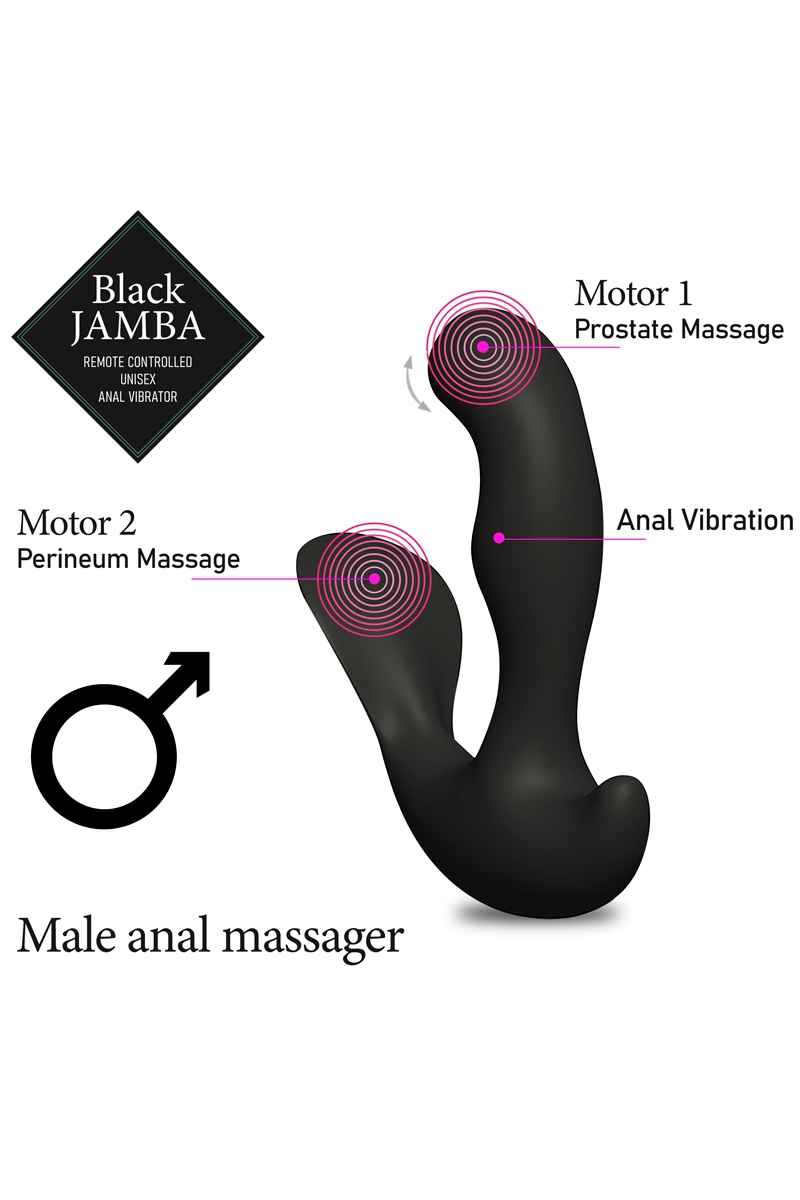 Stimulateur anal vibrant télécommandé unisexe - Black Jamba 2 Stimulateur anal vibrant télécommandé unisexe - Black Jamba – Image 2