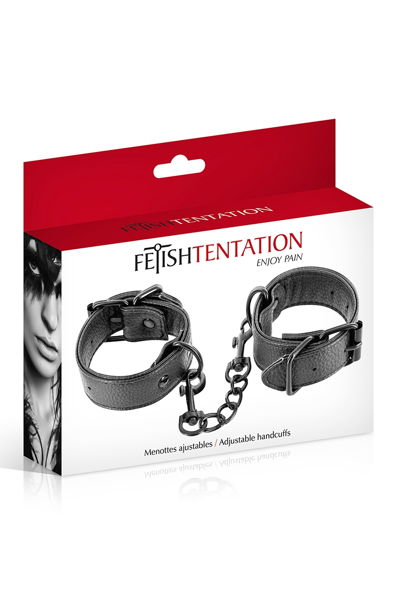 Menottes simili cuir ajustables - Fetish Tentation 2 Menottes simili cuir ajustables - Fetish Tentation – Image 2