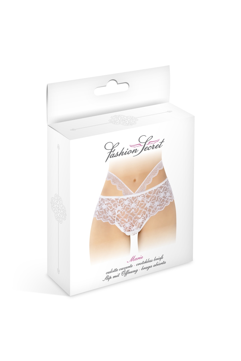 Culotte ouverte blanche Marie - Fashion Secret 2 Culotte ouverte blanche Marie - Fashion Secret – Image 2