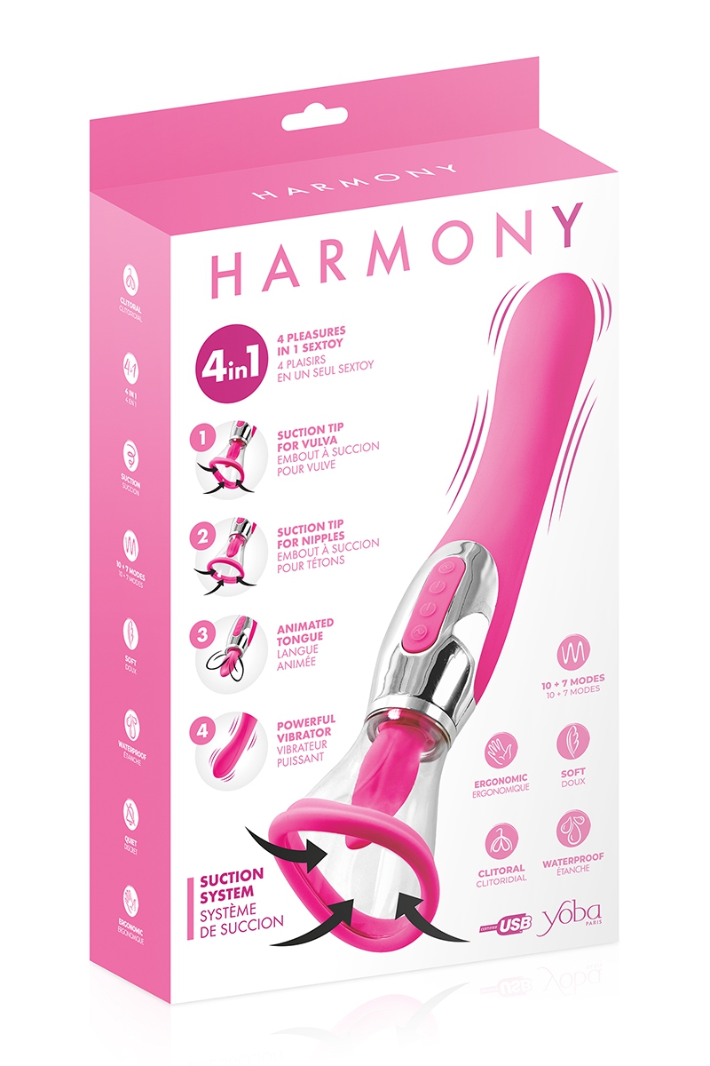 Stimulateur 4 en 1 Harmony fuchsia - Yoba 2 Stimulateur 4 en 1 Harmony fuchsia - Yoba – Image 2