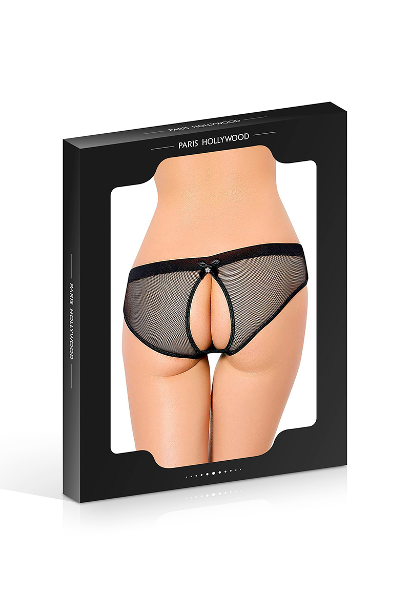 Culotte ouverte en résille noire 3 Culotte ouverte en résille noire – Image 3