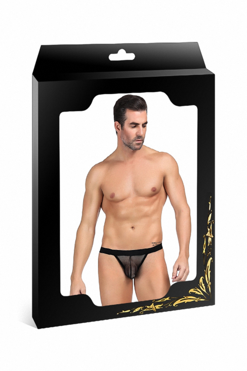 String homme noir résille 3 String homme noir résille – Image 3