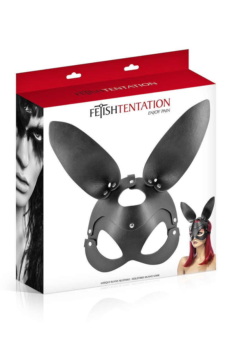 Masque bunny simili cuir réglable - Fetish Tentation 3 Masque bunny simili cuir réglable - Fetish Tentation – Image 3