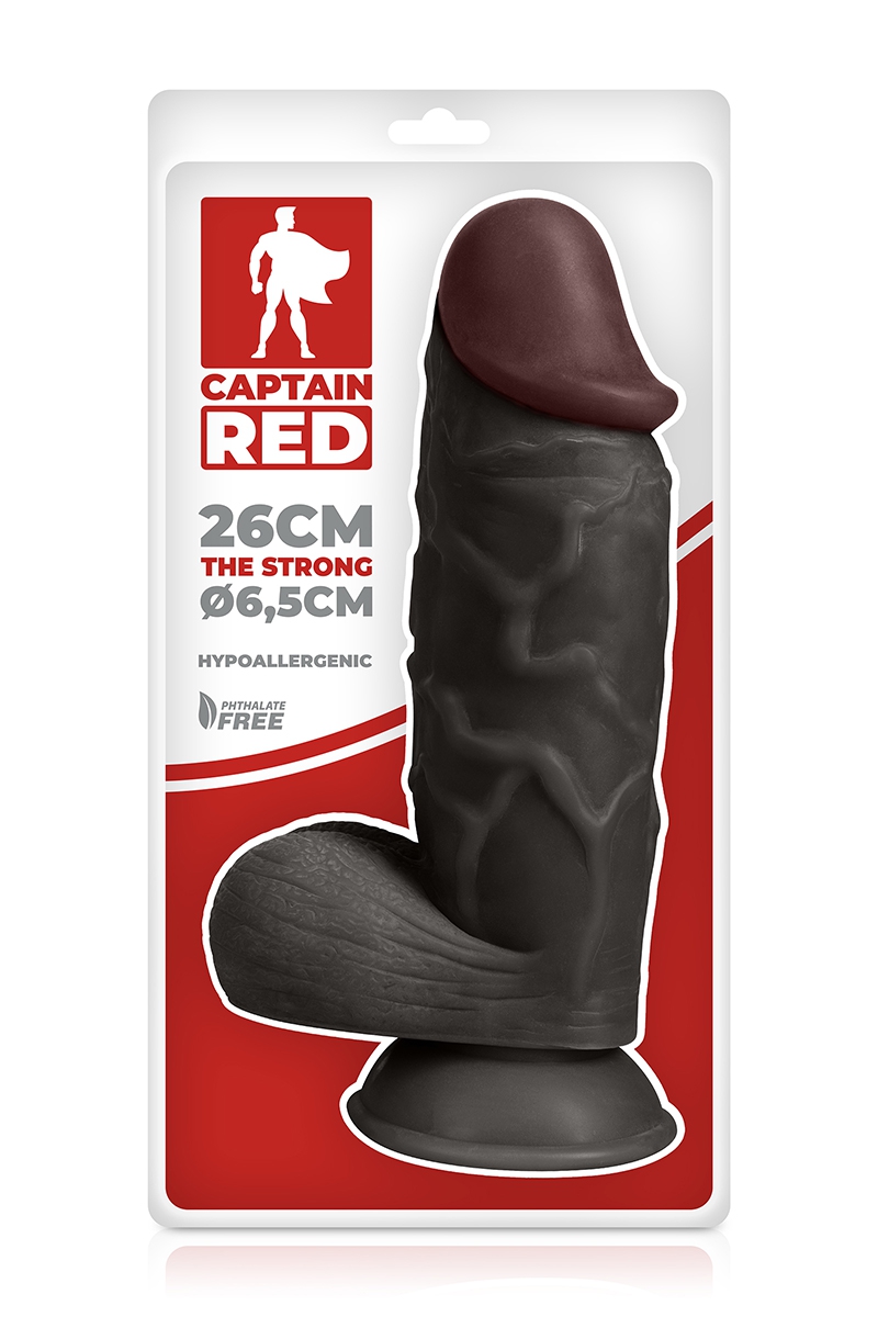 Gode XXL The Strong Black 26 x 6,5 cm - Captain Red 3 Gode XXL The Strong Black 26 x 6,5 cm - Captain Red – Image 3