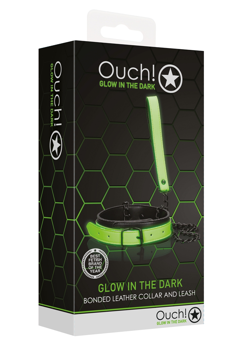 Collier et laisse phosphorescents - Ouch 3 Collier et laisse phosphorescents - Ouch – Image 3