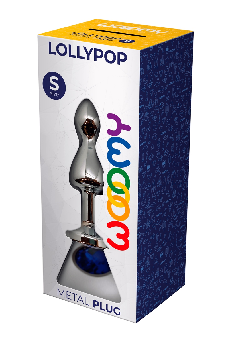Plug bijou Lollypop bleu S - Wooomy 3 Plug bijou Lollypop bleu S - Wooomy – Image 3