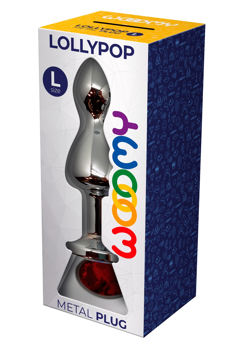 Plug bijou Lollypop rouge L - Wooomy 3 Plug bijou Lollypop rouge L - Wooomy – Image 3