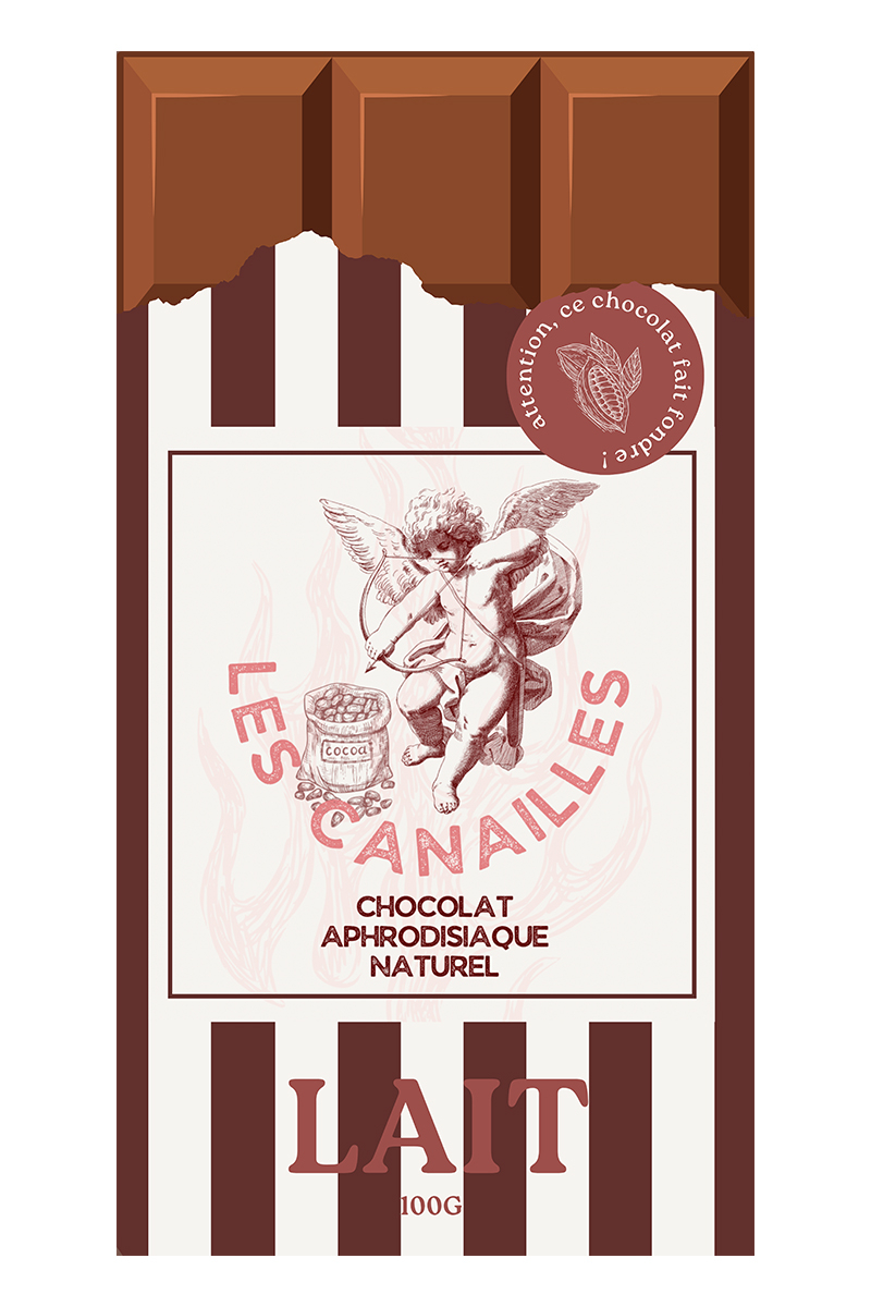 Chocolat au lait - Tablette 100g - Les canailles 1 Chocolat au lait - Tablette 100g - Les canailles