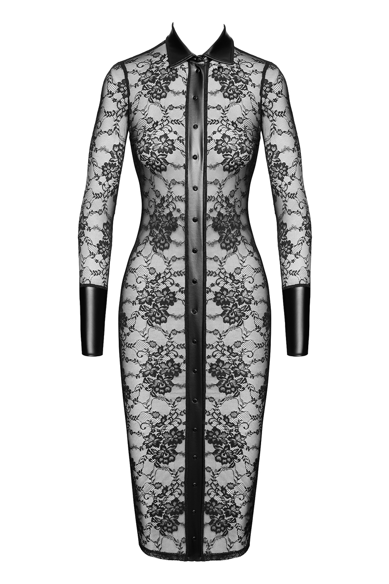 Robe fourreau Noirelle F376 - Noir Handmade 2 Robe fourreau Noirelle F376 - Noir Handmade – Image 2