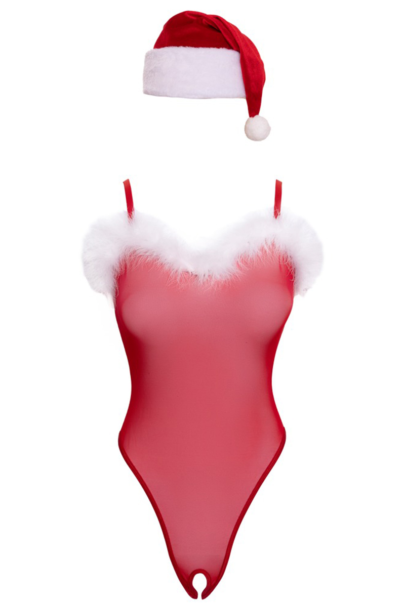 Ensemble body et bonnet de noel - Cottelli Lingerie 2 Ensemble body et bonnet de noel - Cottelli Lingerie – Image 2