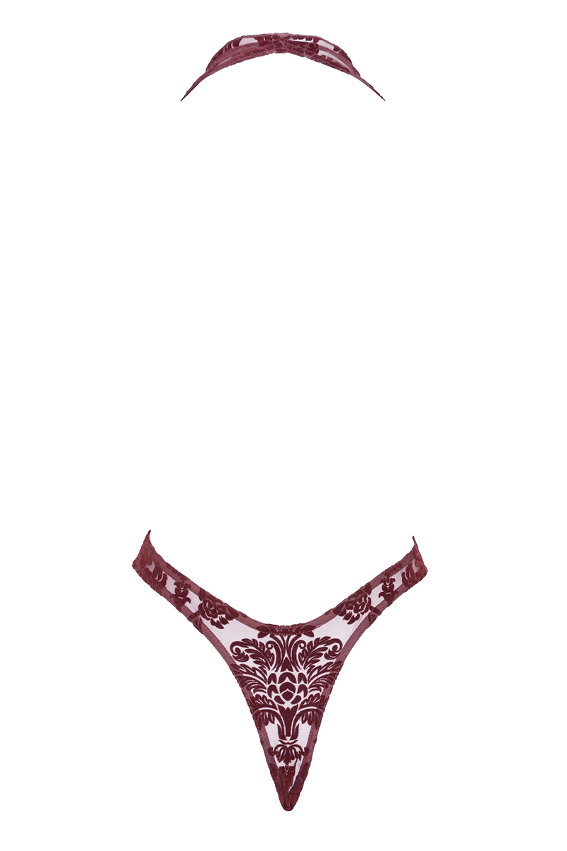 Body en tulle floqué Kink Royal F386 - Noir Handmade 3 Body en tulle floqué Kink Royal F386 - Noir Handmade – Image 3